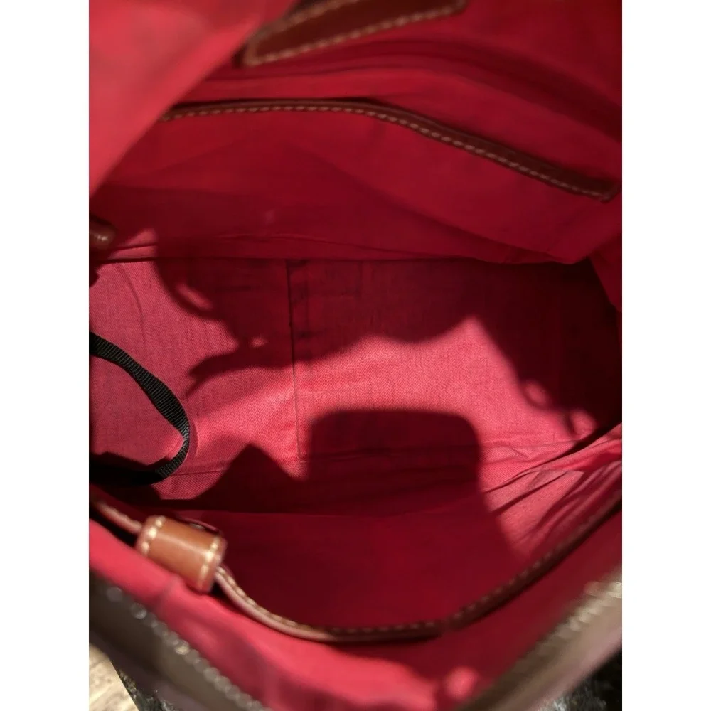 DOONEY‎ & BOURKE HARRISON REFINED PEBBLE LEATHER HOBO BAG PURSE CARMEL BROWN
